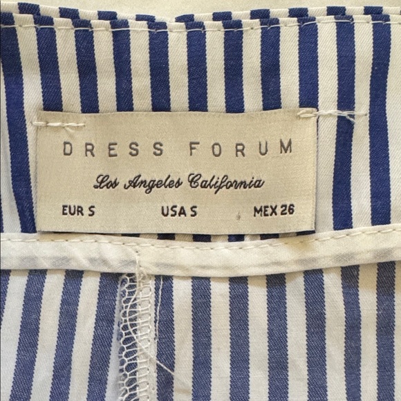 DRESS FORUM Navy blue and White Striped Shorts - Picture 4 of 5